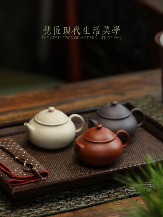 三色泥料潘壶 → 生砂朱泥-潘壶 - 缩略图 2