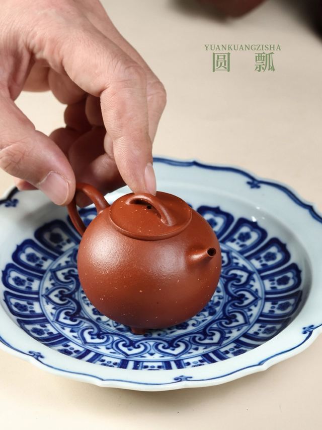 三色泥料圆瓢 → 生砂朱泥-圆瓢 - 缩略图 5
