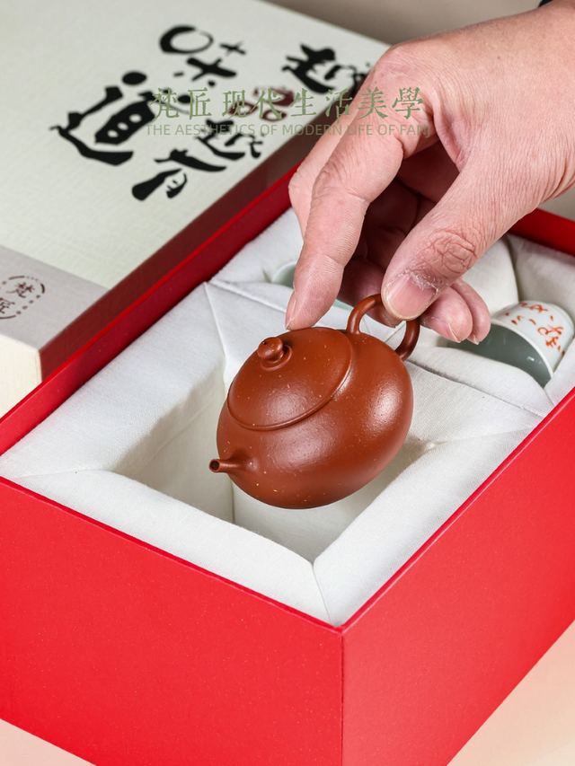 三色潘壶套装 → 生砂朱泥潘壶 - 缩略图 5