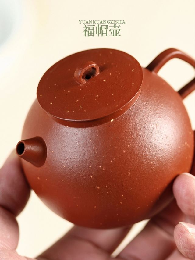 生砂朱泥-福帽壶 - 缩略图 3