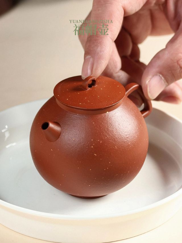 生砂朱泥-福帽壶 - 缩略图 4
